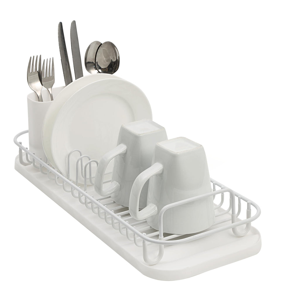 SunnyPoint NeverRust over-sink dish rack showing space-saving design.