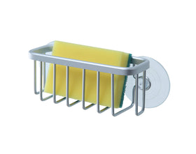 SunnyPoint NeverRust sink suction holder with sponge on a smooth surface for organization.