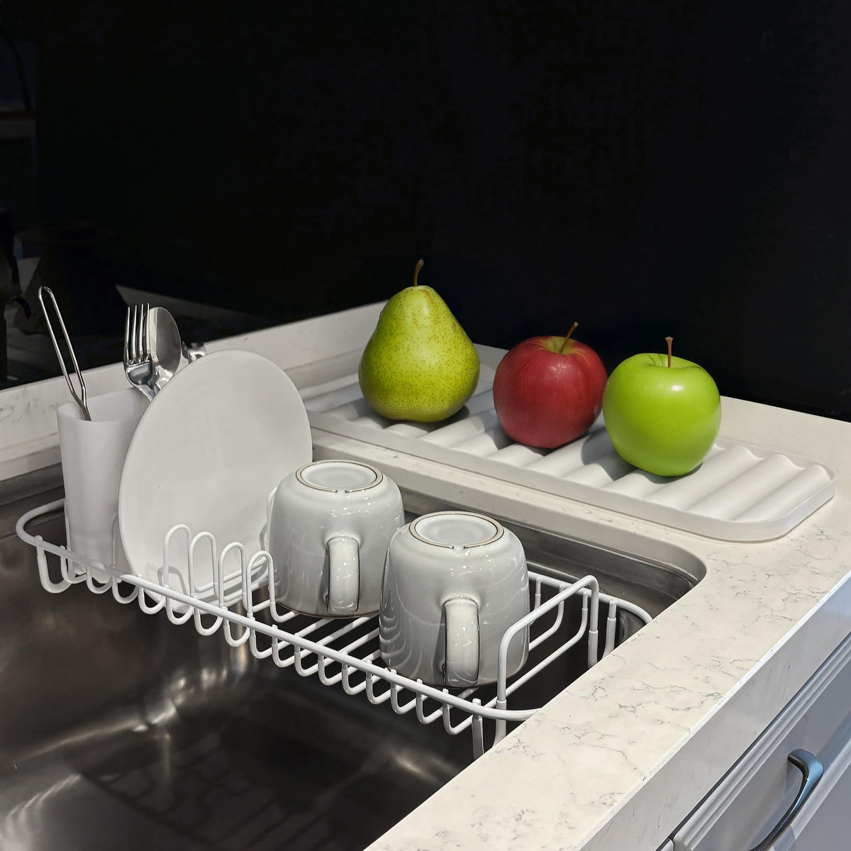 SunnyPoint NeverRust utensil holder with drainage holes speeds air drying.