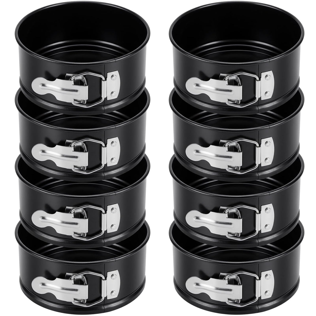 Sunnyray 8pcs mini springform pans set with leakproof design for multitask baking.
