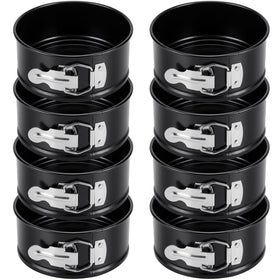 Sunnyray 8pcs mini springform pans set with leakproof design for multitask baking.