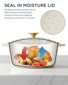 SUNOUTLY Dutch oven perfect for soups and stews with moisture retention