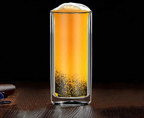 Sun's Tea crystal-clear borosilicate glass highlights 16oz capacity and premium clarity.