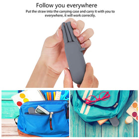 Sunseeke carrying cases keep straws organized and easy to transport.