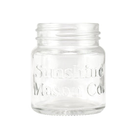 Sunshine Mason Co. 2 oz glass is dishwasher safe, easing cleanup.