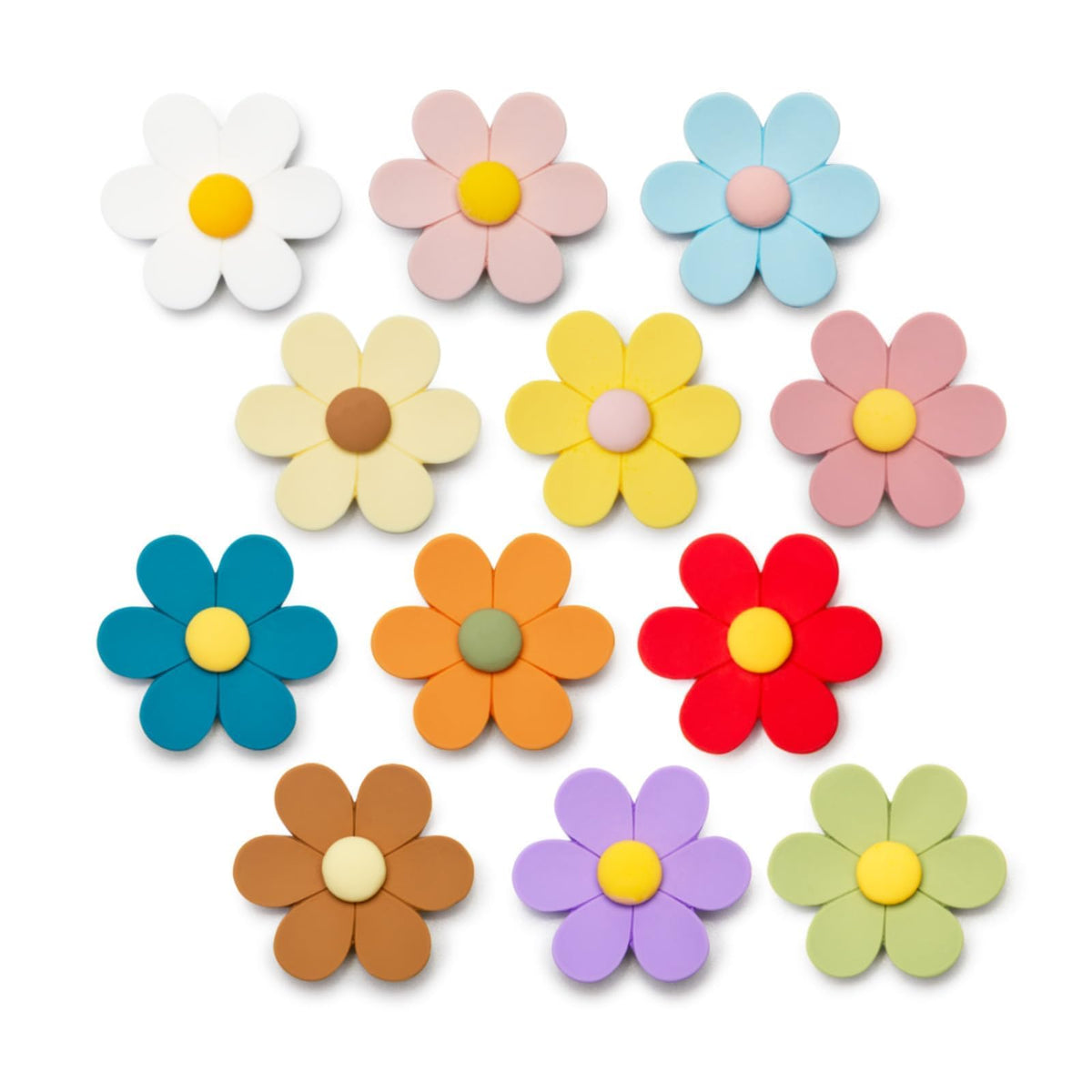 Sunurs large 3D flower magnets on fridge showing vibrant, durable collection.