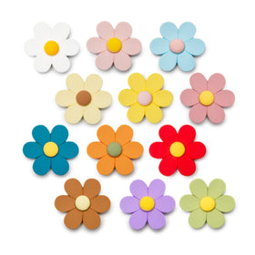 Sunurs large 3D flower magnets on fridge showing vibrant, durable collection.