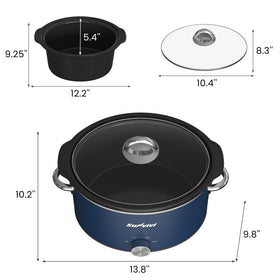 Sunvivi 2-4 serving crockpot supports intimate family meals or picnics.