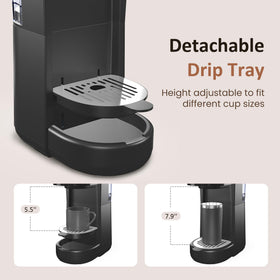 SUNVIVI 3-in-1 brewing system with pod and reusable filter for versatility