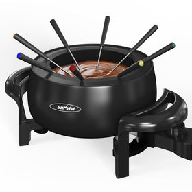 Sunvivi 3-Quart Electric Fondue Pot top view with 1000W heating.