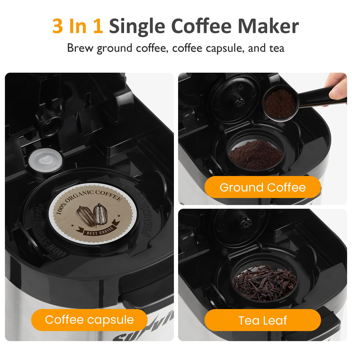 SUNVIVI compact design fits on small countertops and travel setups.