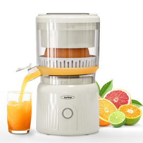 Sunvivi Electric Citrus Juicer white front view showing compact design ideal for small kitchens