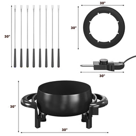 Sunvivi fondue pot magnetic connector prevents spills during movement.