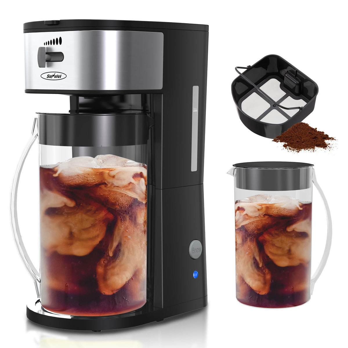 SUNVIVI iced tea maker in action delivering fast brew for gatherings