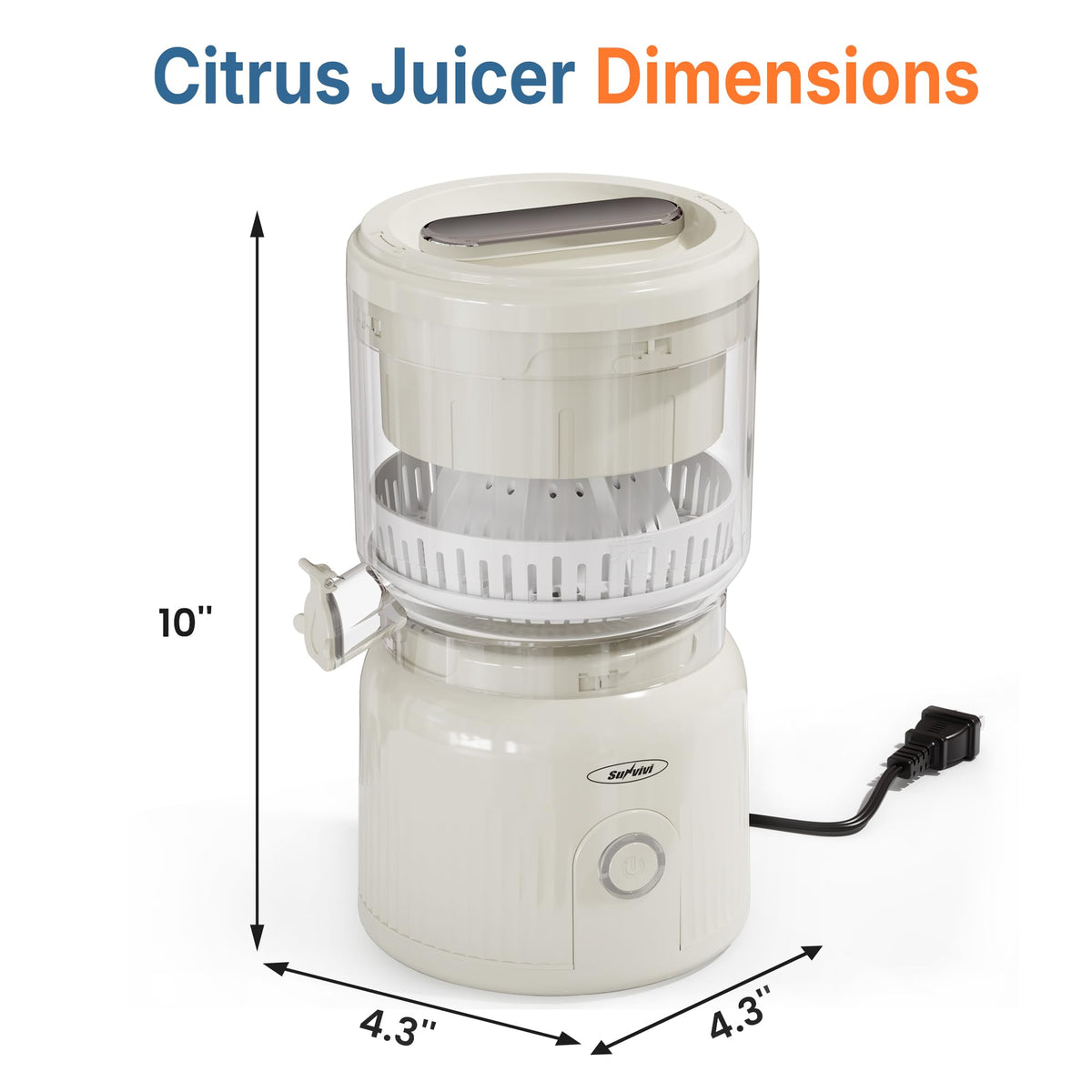 Sunvivi juicer cleaning brush included for easy cleanup