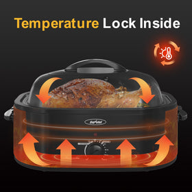 Sunvivi Roaster Oven 20-quart capacity ideal for large turkeys and gatherings