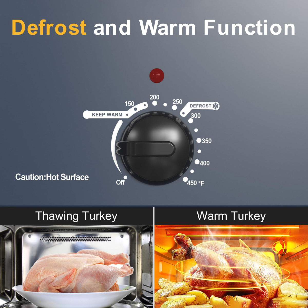 Sunvivi Roaster Oven in blue stainless-steel finish for durable elegance.