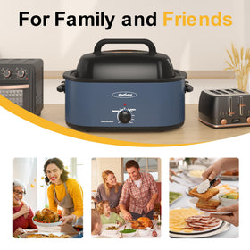 Sunvivi Roaster Oven full-range thermostat from 150°F to 450°F.