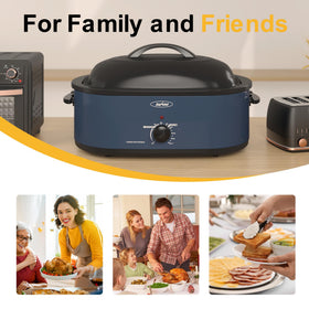 Sunvivi Roaster Oven lift-out rack keeps roast elevation for even browning