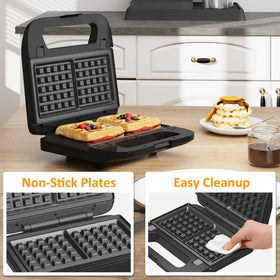 Sunvivi sandwich-maker 3-in-1 plates offer versatile meals with less clutter.
