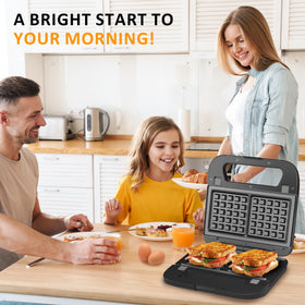 Sunvivi sandwich-maker compact design makes storage and travel easy.