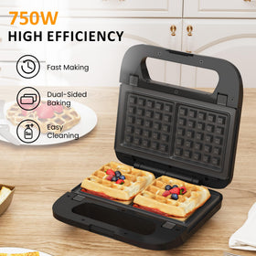 Sunvivi sandwich-maker cool-touch handle provides safe, comfortable handling.