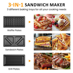 Sunvivi sandwich-maker panini plate grill ensures perfectly toasted sandwiches in minutes.