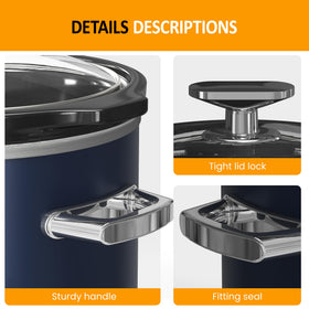 SUNVIVI slow cooker with wood grain handle for safe stylish handling