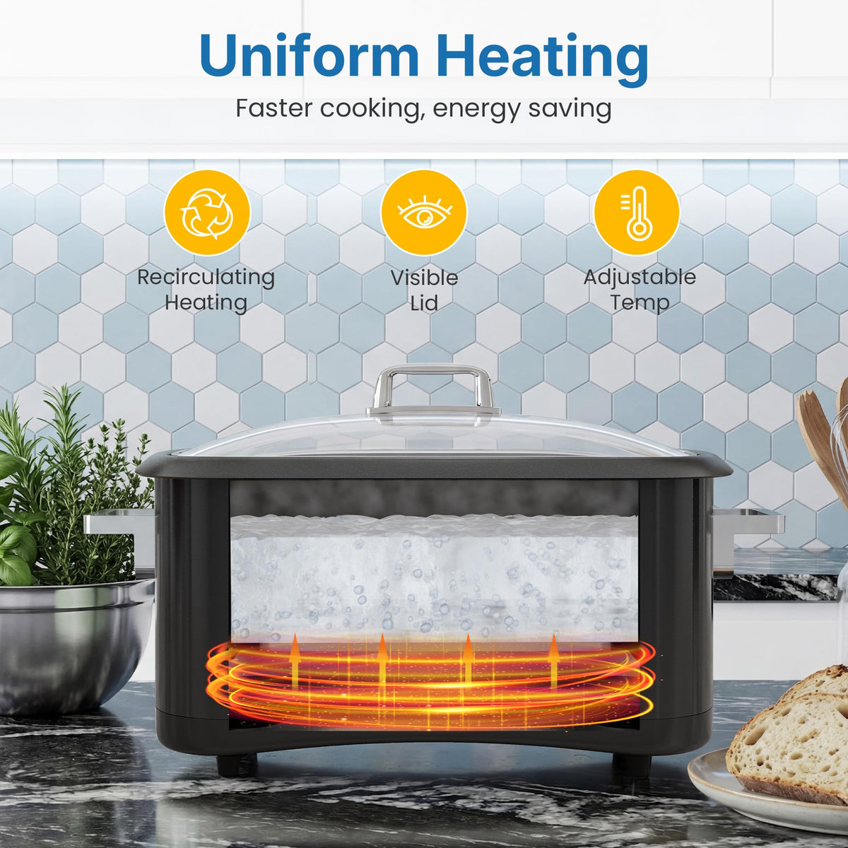 SUNVIVIPRO steam rack assembly enables gentle steaming and serving