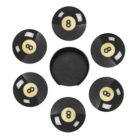 Sunwarshile six-coaster set displayed with holder for neat storage