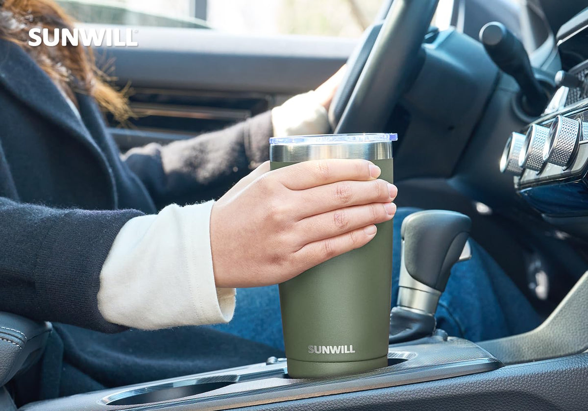 SUNWILL cup-holder friendly design fits cars, gym bags, and hikes.