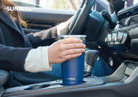 SUNWILL cup-holder friendly design fits most car consoles and gym bags.