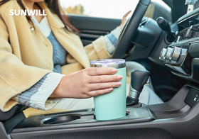 SUNWILL BPA-free lid, splash-proof design for mess-free sipping