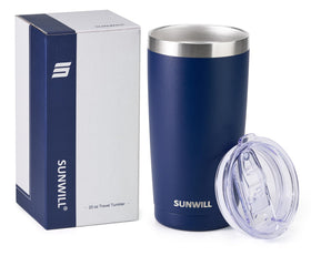 SUNWILL Silicone gasket lid supports mess-free travel and straw sipping