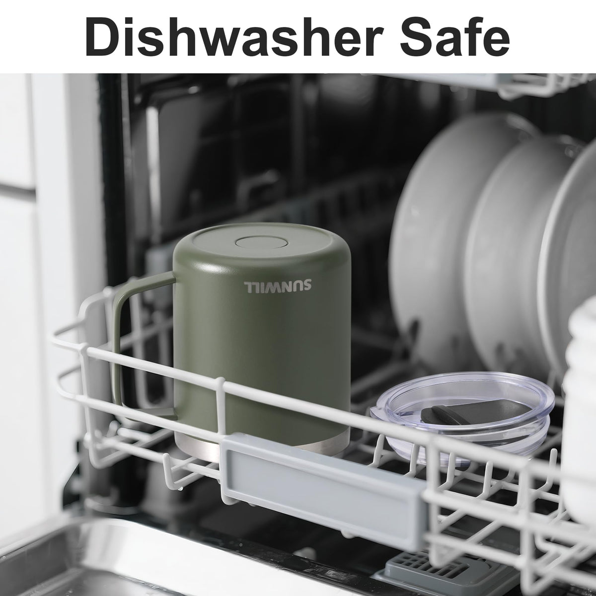 SUNWILL splash-resistant sliding lid for mess-free sipping