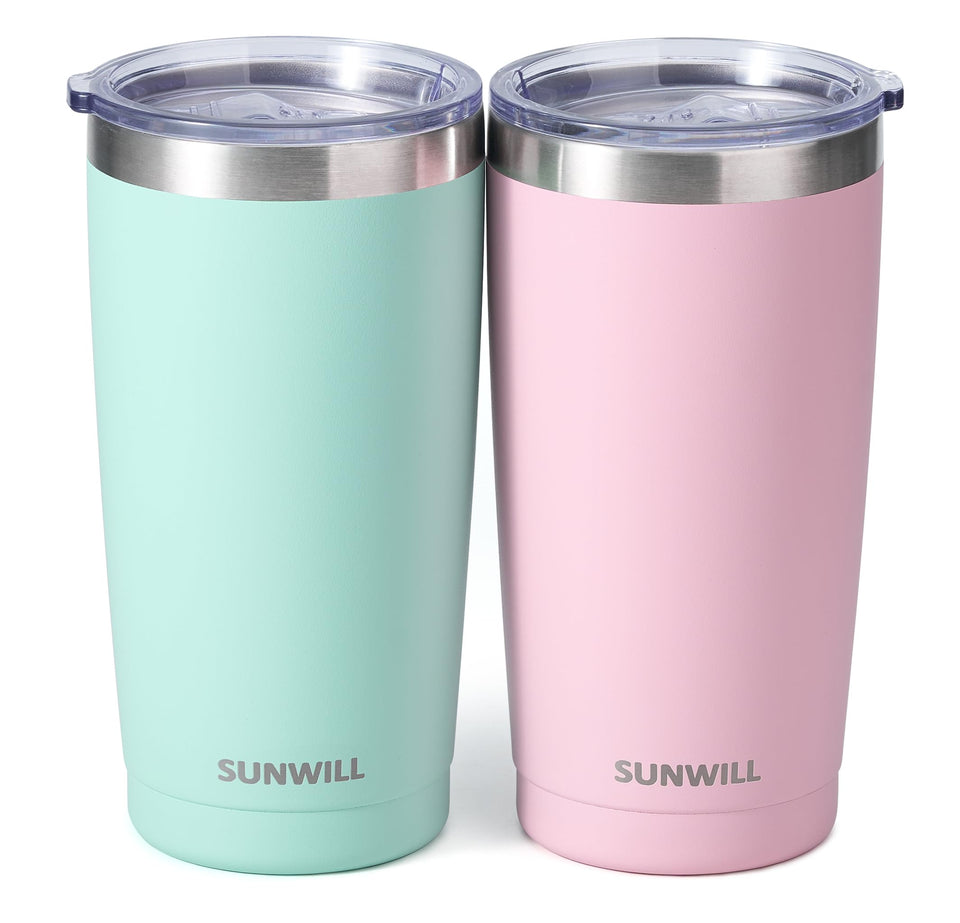 SUNWILL travel mug 20oz set for on-the-go drinking
