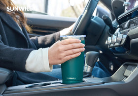 SUNWILL Travel Mug powder-coated finish resists scratches and fading.