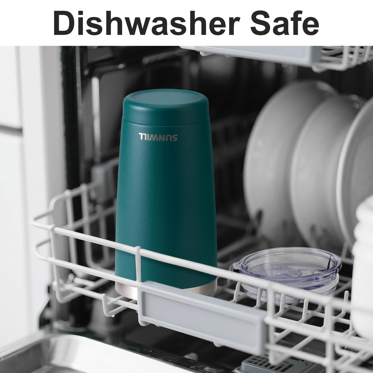 SUNWILL Travel Mug spill-proof lid seals for on-the-go sipping.