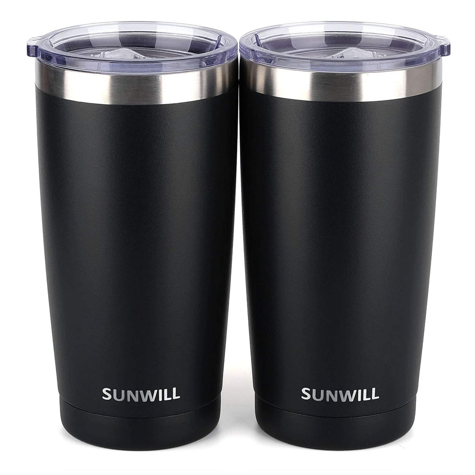 SUNWILL Travel Mug with Lid keeps drinks hot or cold on the go.