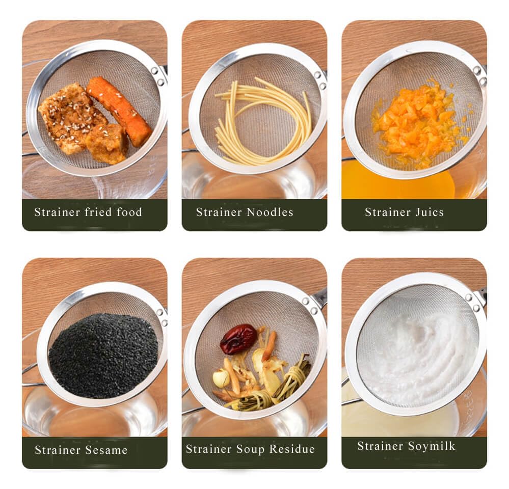 Sunwukin dishwasher-safe strainer easy to clean after cooking