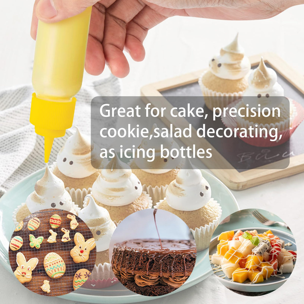 Suoundey cake decorating writer set organized for multi-color detailing