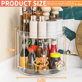 SuoXing 2-Pack Lazy Susan on countertop for quick condiment grab.