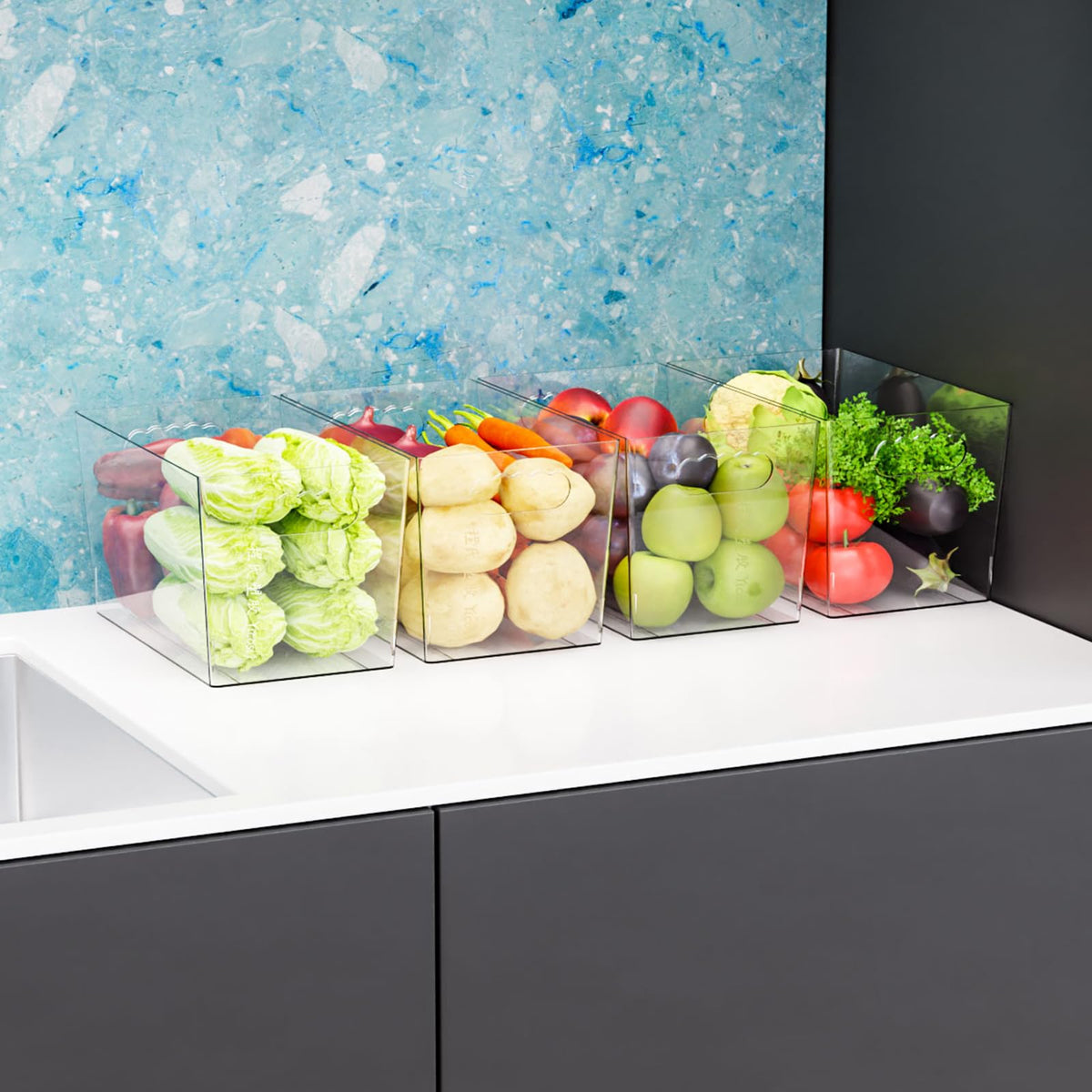 SuoXing BPA-free clear bin with handle for easy moving