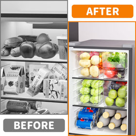 SuoXing fridge clear bin showing contents for quick fridge checks