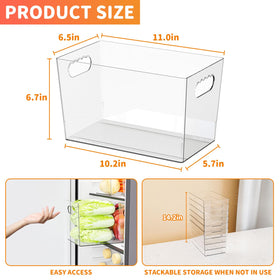 SuoXing stackable clear pantry bin for space-saving organization