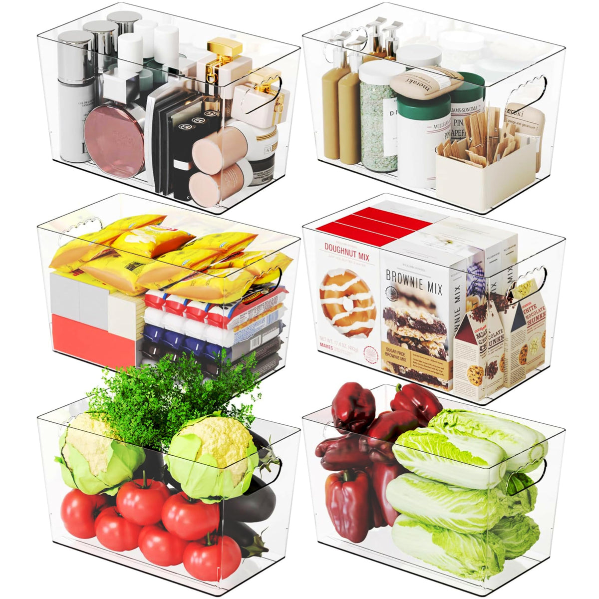 SuoXing clear storage bin suitable for toy and toiletry organization