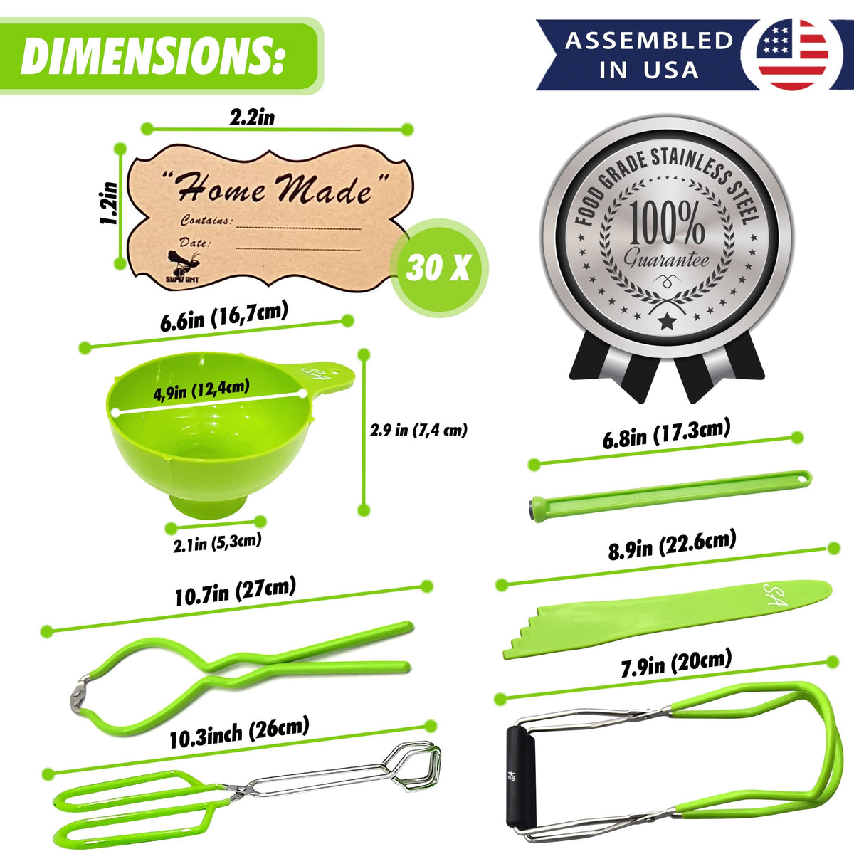 Supa Ant pickle grabber tongs for safe jar and lid handling.