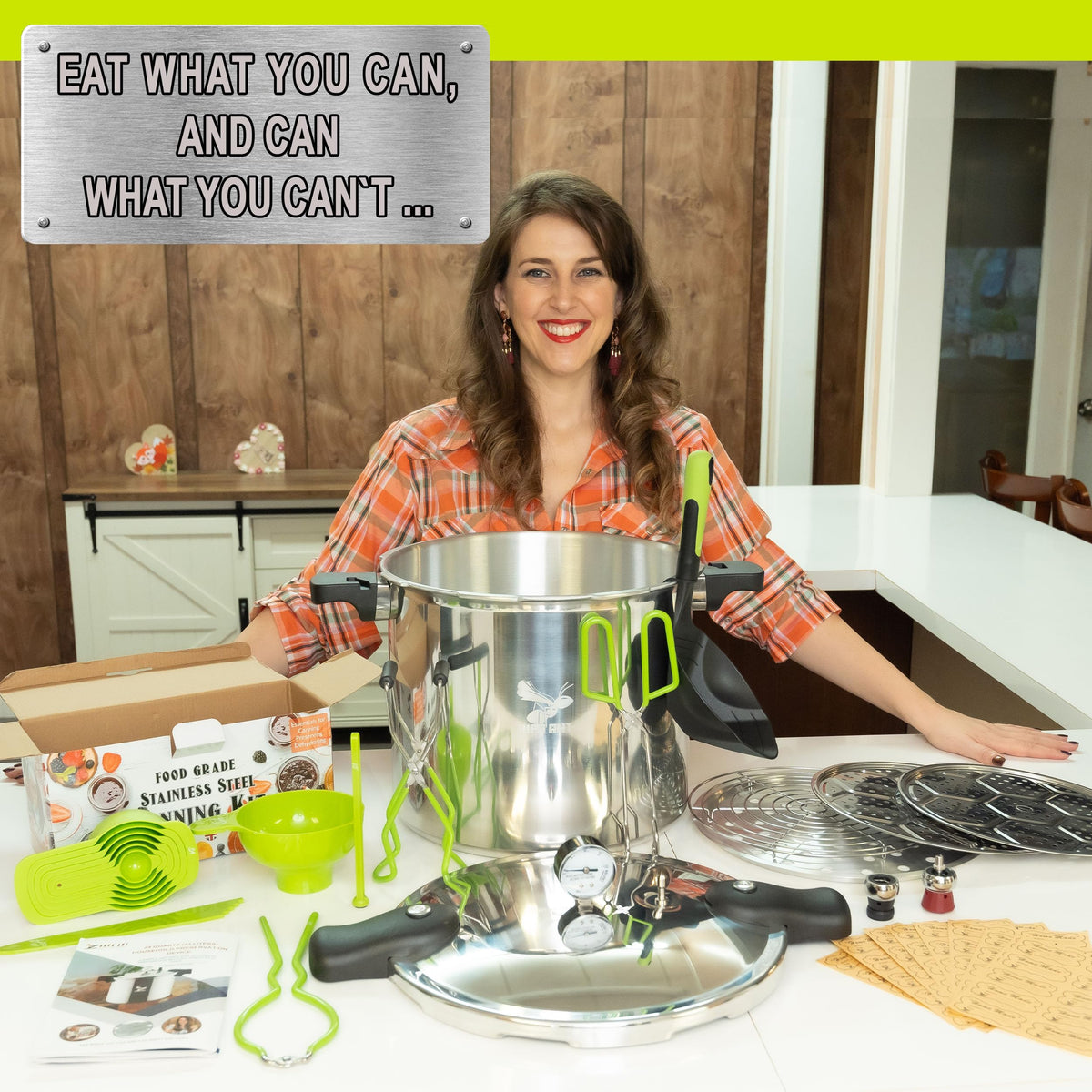 Supa Ant stainless steel rack provides sturdy jar support during processing