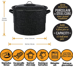 Supa Ant steelcore porcelain pot free of PFOA and PTFE chemicals.