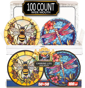 Supa Ant wide mouth lids with decorative tin design for stylish preserves.